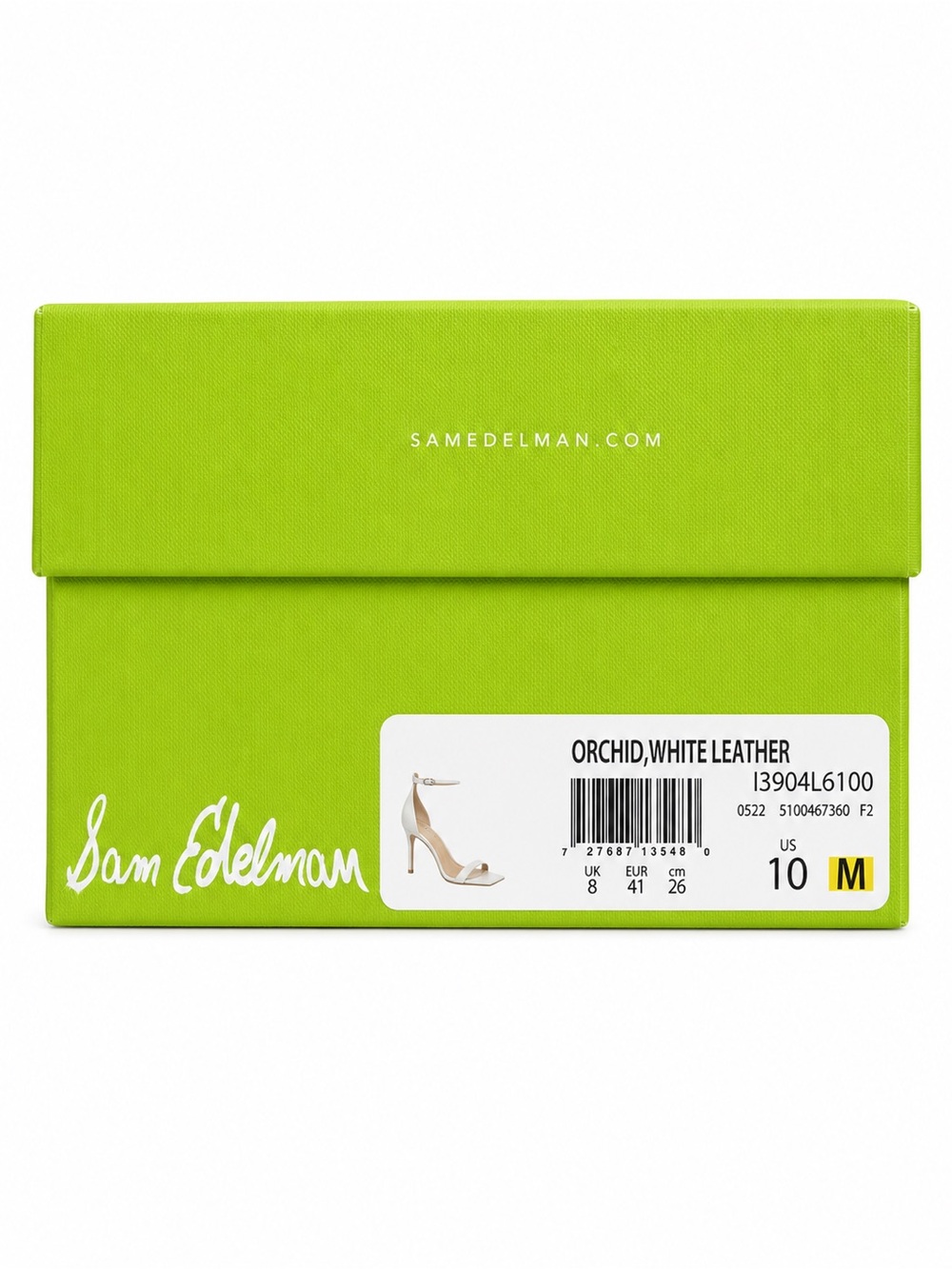Sam Edelman Orchid White Leather Heels NIB Size 10 - Picture 6 of 6